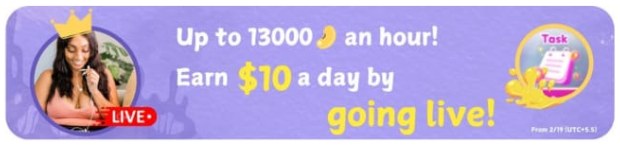 Up to 13000 beans an hour - earn 10 dollars a day by going live on Clive